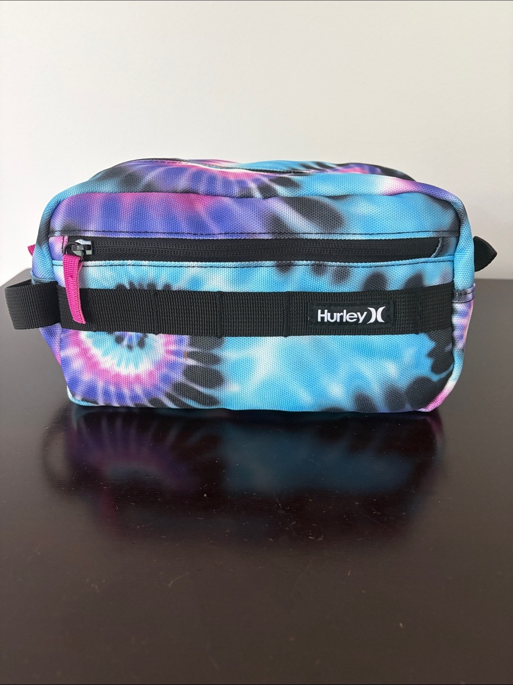 Hurley Tie-Dye Cosmetic Bag in Blue, Purple, Pink - Picture 2 of 7